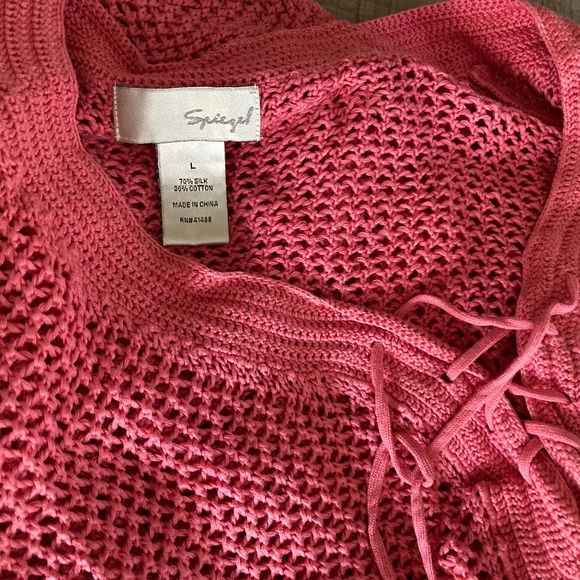 Silk and Cotton Crochet Beach Cover-up - Picture 6 of 7